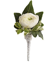 Blissful White Boutonniere from Parkway Florist in Pittsburgh PA